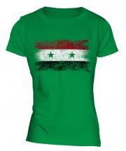 Syria Distressed Flag Ladies T-Shirt