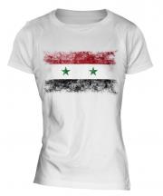 Syria Distressed Flag Ladies T-Shirt