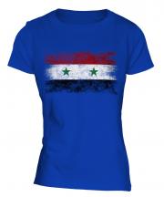 Syria Distressed Flag Ladies T-Shirt