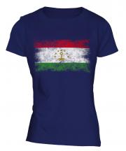 Tajikistan Distressed Flag Ladies T-Shirt