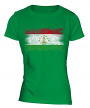 Tajikistan Distressed Flag Ladies T-Shirt