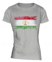 Tajikistan Distressed Flag Ladies T-Shirt