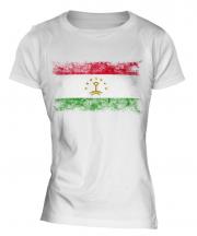 Tajikistan Distressed Flag Ladies T-Shirt