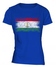 Tajikistan Distressed Flag Ladies T-Shirt