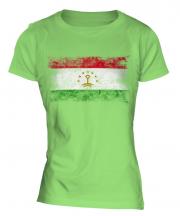Tajikistan Distressed Flag Ladies T-Shirt