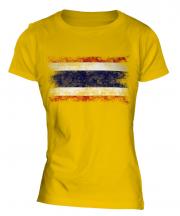 Thailand Distressed Flag Ladies T-Shirt