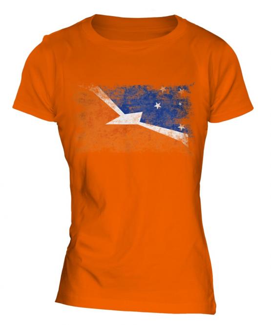 Tierra Del Fuego Province Distressed Flag Ladies T-Shirt