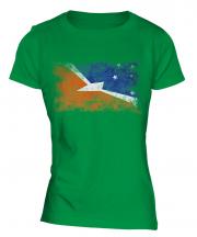 Tierra Del Fuego Province Distressed Flag Ladies T-Shirt
