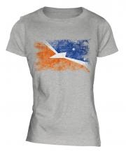 Tierra Del Fuego Province Distressed Flag Ladies T-Shirt