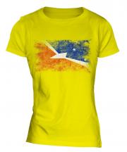 Tierra Del Fuego Province Distressed Flag Ladies T-Shirt