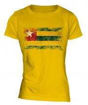 Togo Distressed Flag Ladies T-Shirt