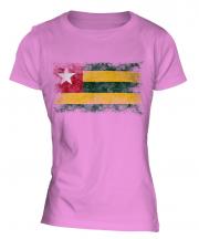 Togo Distressed Flag Ladies T-Shirt