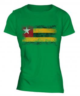 Togo Distressed Flag Ladies T-Shirt