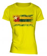 Togo Distressed Flag Ladies T-Shirt