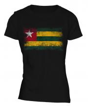 Togo Distressed Flag Ladies T-Shirt