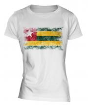 Togo Distressed Flag Ladies T-Shirt