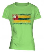 Togo Distressed Flag Ladies T-Shirt