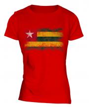 Togo Distressed Flag Ladies T-Shirt