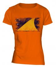 Tokelau Distressed Flag Ladies T-Shirt