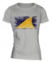 Tokelau Distressed Flag Ladies T-Shirt