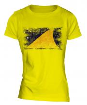 Tokelau Distressed Flag Ladies T-Shirt