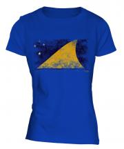 Tokelau Distressed Flag Ladies T-Shirt