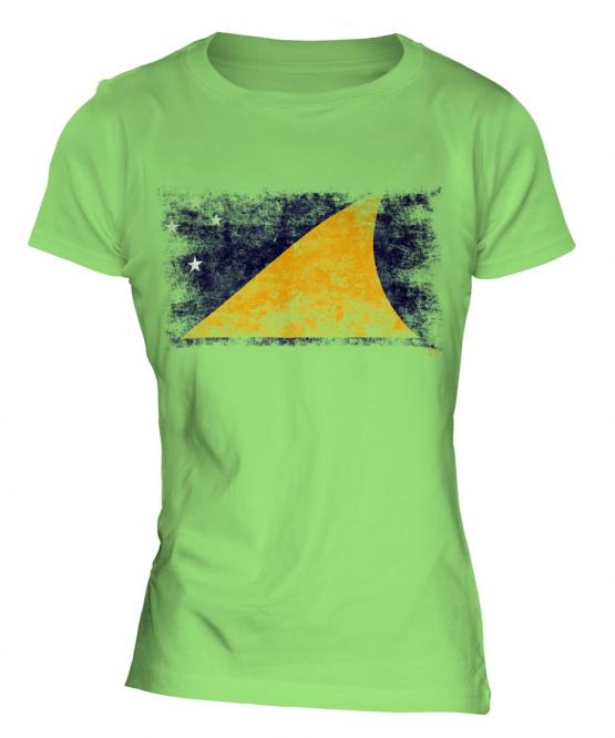Tokelau Distressed Flag Ladies T-Shirt