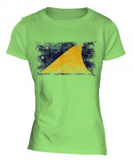 Tokelau Distressed Flag Ladies T-Shirt