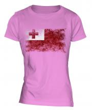 Tonga Distressed Flag Ladies T-Shirt