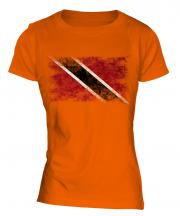 Trinidad And Tobago Distressed Flag Ladies T-Shirt