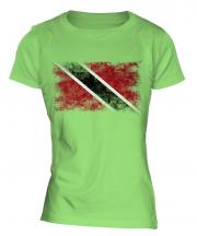 Trinidad And Tobago Distressed Flag Ladies T-Shirt