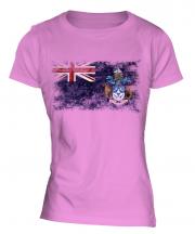 Tristan Da Cunha Distressed Flag Ladies T-Shirt