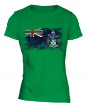 Tristan Da Cunha Distressed Flag Ladies T-Shirt