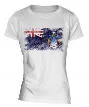 Tristan Da Cunha Distressed Flag Ladies T-Shirt