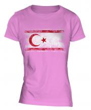 Turkish Republic Of Northern Cyprus Distressed Flag Ladies T-Shirt