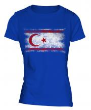 Turkish Republic Of Northern Cyprus Distressed Flag Ladies T-Shirt