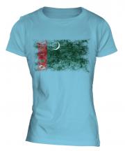 Turkmenistan Distressed Flag Ladies T-Shirt