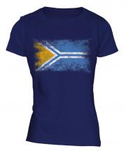 Tuva Distressed Flag Ladies T-Shirt
