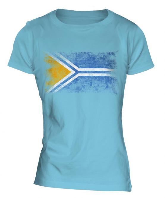 Tuva Distressed Flag Ladies T-Shirt