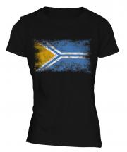Tuva Distressed Flag Ladies T-Shirt