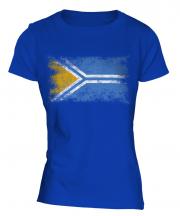 Tuva Distressed Flag Ladies T-Shirt