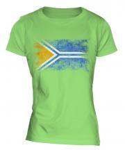 Tuva Distressed Flag Ladies T-Shirt
