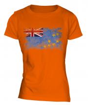 Tuvalu Distressed Flag Ladies T-Shirt