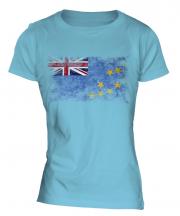 Tuvalu Distressed Flag Ladies T-Shirt