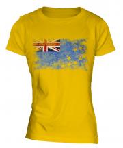 Tuvalu Distressed Flag Ladies T-Shirt