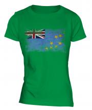 Tuvalu Distressed Flag Ladies T-Shirt