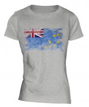 Tuvalu Distressed Flag Ladies T-Shirt