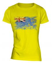Tuvalu Distressed Flag Ladies T-Shirt