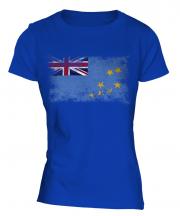 Tuvalu Distressed Flag Ladies T-Shirt