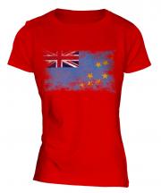 Tuvalu Distressed Flag Ladies T-Shirt